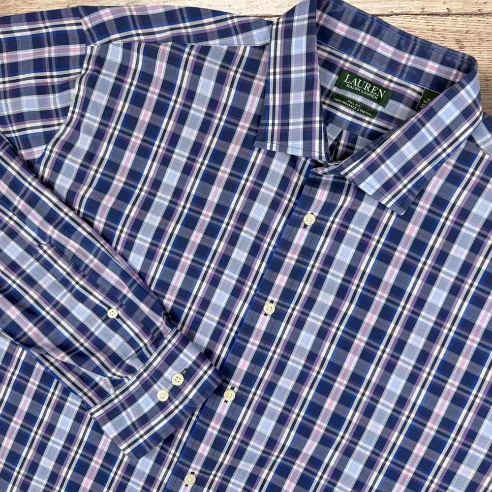 LAUREN RALPH LAUREN Mens Performance Stretch Button Down Shirt‎ Tall 19 36/37